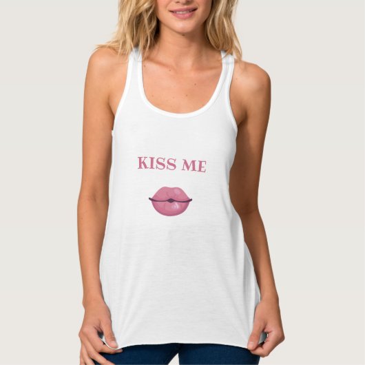 KISS ME Smoochy Big Lips Tanktop (Voorkant)