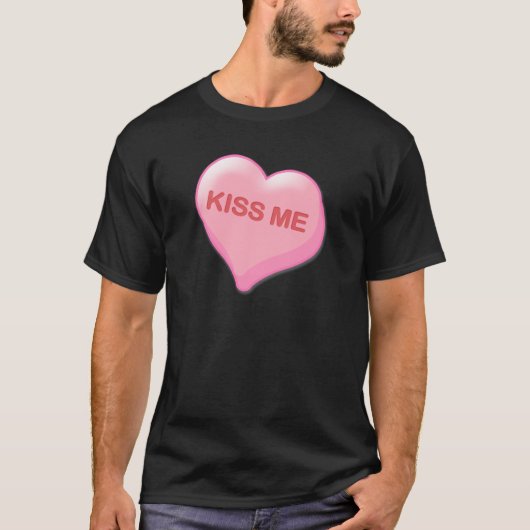 Kiss Me Snoep Heart T-shirt (Voorkant)