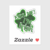 Kiss Me! St. Patrick's Day Sticker (Vel)