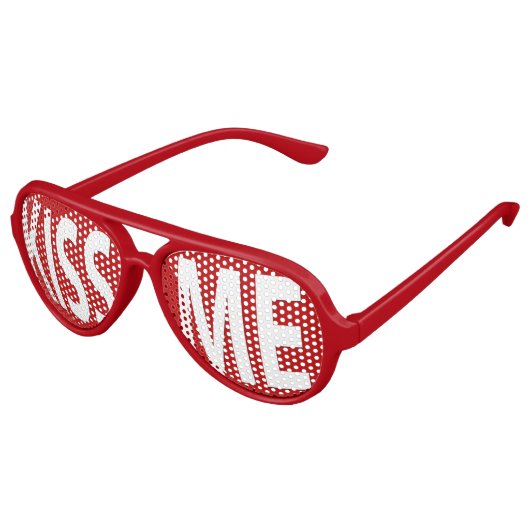  KISS ME Zonnebrillen / Fun Party Shades (Gekanteld)