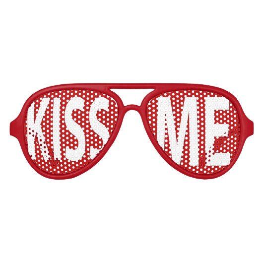  KISS ME Zonnebrillen / Fun Party Shades (Voorkant)