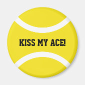 KISS MIJN ACE gele ronde tennisbal koelkast magnee Magneet (Voorkant)