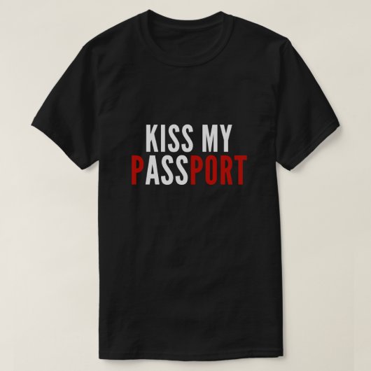Kiss Mijn paspoort T-shirt (Design voorkant)