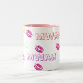 Kiss (Mwah)Mok Tweekleurige Koffiemok (Center)