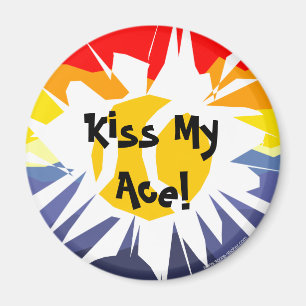 KISS MY ACE grappig rond tennis ball fridge magnet
