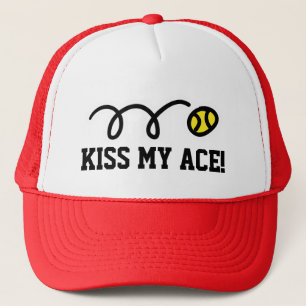 KISS MY ACE grappige vrachtwagenhoed voor tennissp Trucker Pet