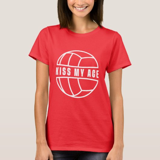 Kiss my Ace Red Team T-shirt (Voorkant)