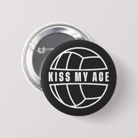 Kiss my Ace Ronde Button 5,7 Cm (Voorkant /achterkant)