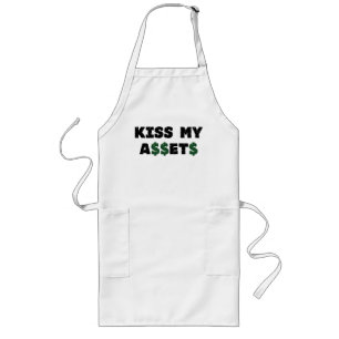 Kiss My Assets Funny Investor Apron Lang Schort