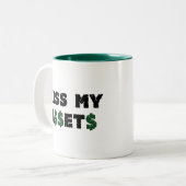 Kiss My Assets Funny Investor Mok (Voorkant links)