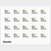 Kiss My Asteroid Ronde Sticker (Vel)