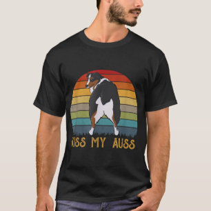 Kiss My Auss Funny Aussie mama Aussie Owner Retro  T-shirt