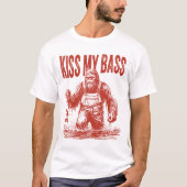 Kiss My Bass Bigfoot Gevist T-shirt (Voorkant)