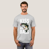 Kiss My Bass Funny Gevist Shirt (Voorkant volledig)