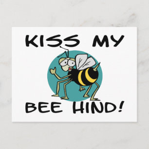 Kiss My Bee Hind Briefkaart