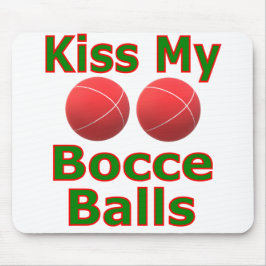Kiss My Bocce Balls Muismat