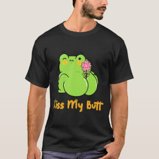 Kiss My Butt Green Frog Png, Funny Frog, Funny T-shirt