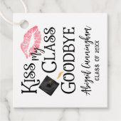 Kiss My Class Goodbye Funny Afstuderen Bedankjes Labels (Voorkant)