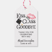 Kiss My Class Goodbye Funny Afstuderen Dank je Cadeaulabel (Voorkant)
