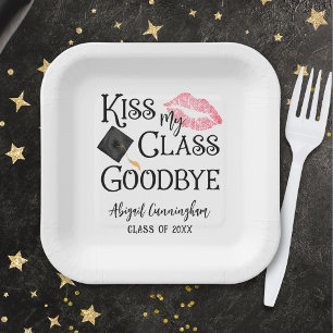 Kiss My Class Goodbye Funny Afstuderen Papieren Bordje