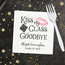 Kiss My Class Goodbye Funny Afstuderen Servet