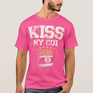 Kiss My Cue Pool biljartliefhebbers T-shirt