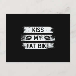 Kiss My Fat Bike Cycling Biker Biking MTB Fatbike Briefkaart