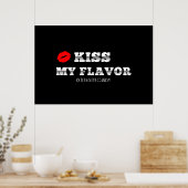 Kiss My Flavor Red Lips Vape Poster (Keuken)