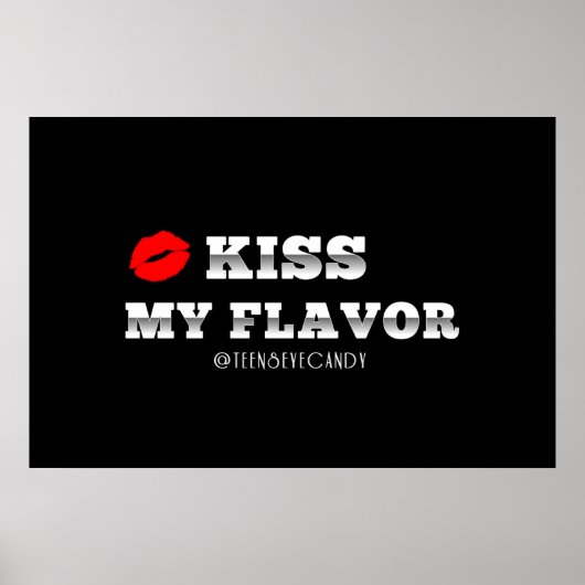 Kiss My Flavor Red Lips Vape Poster (Voorkant)