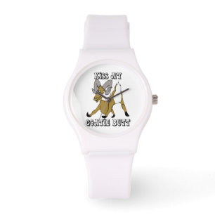 Kiss my Goatie Butt Funny Goat Horloge