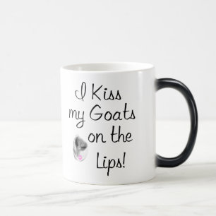 Kiss My Goats Funny Goat Gezegden Magische Mok