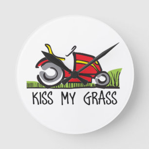 KISS MY GRASS RONDE KLOK