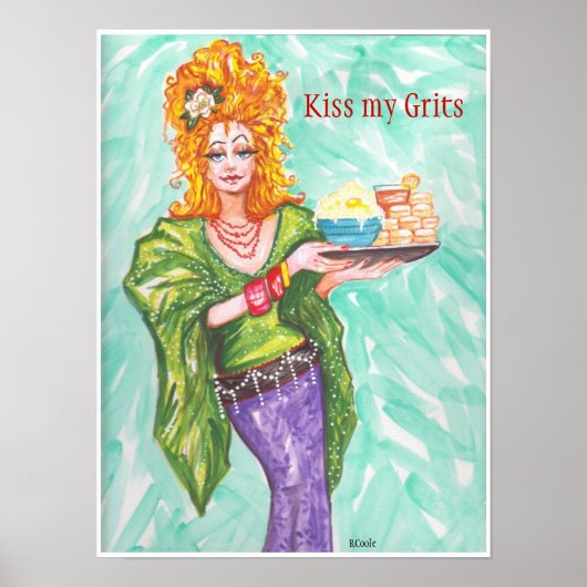 Kiss my Grits Poster (Voorkant)