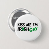 Kiss My Im Gay Ronde Button 5,7 Cm (Voorkant /achterkant)