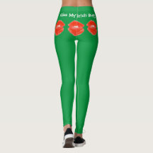 Kiss My Irish Butt Green St. Patricks Day Leggings