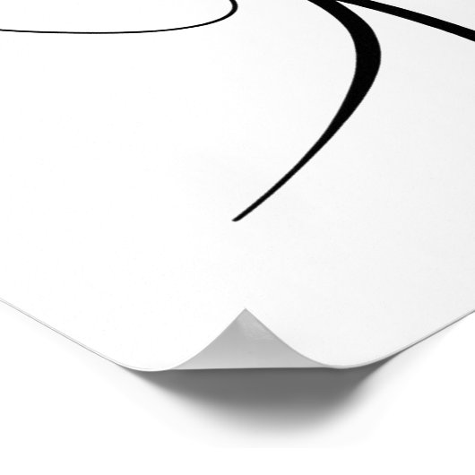 Kiss my Lips Meisje - Line Art Poster (Hoek)