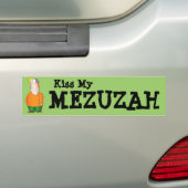 Kiss my Mezuzah Bumpersticker (Op auto)