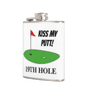 Kiss My Putt 19th Hole grappige drink met golfcade Heupfles (Links)