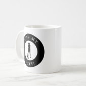 Kiss My Putt Funny Golfer Humor Silhouette Black Koffiemok (Voorkant links)