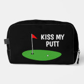 Kiss My Putt grappige toilettas voor golfer Toilettasje (Voorkant)