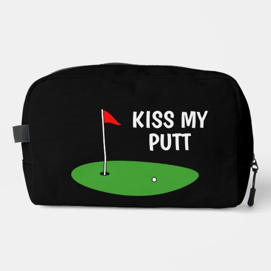 Kiss My Putt grappige toilettas voor golfer Toilettasje (Voorkant)