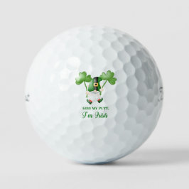 'Kiss My Putt, I'm Irish' Speelse St. Patrick's Da Golfballen