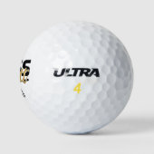Kiss My Putt Monogram Gold Golfballen (Logo)