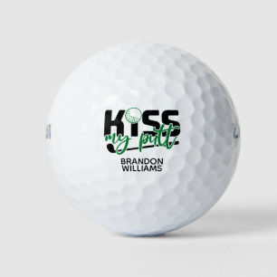 Kiss My Putt Monogram Groen Golfballen