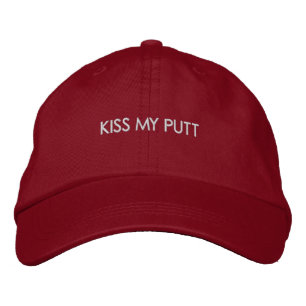 'Kiss My Putt' Speelse Golfstijl Fun Sport Geborduurde Pet