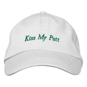 'Kiss My Putt' Speelse Vader Golfstijl Grappige Sp Geborduurde Pet