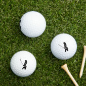Kiss My Putt - Vrouw golfer silhouet Golfballen (Insitu Gras)