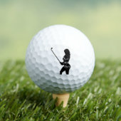 Kiss My Putt - Vrouw golfer silhouet Golfballen (Insitu Shirt)