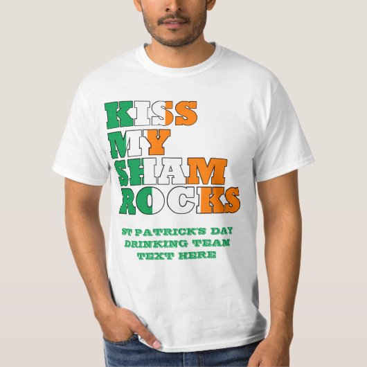 Kiss My Shamrocks T-shirt (Voorkant)