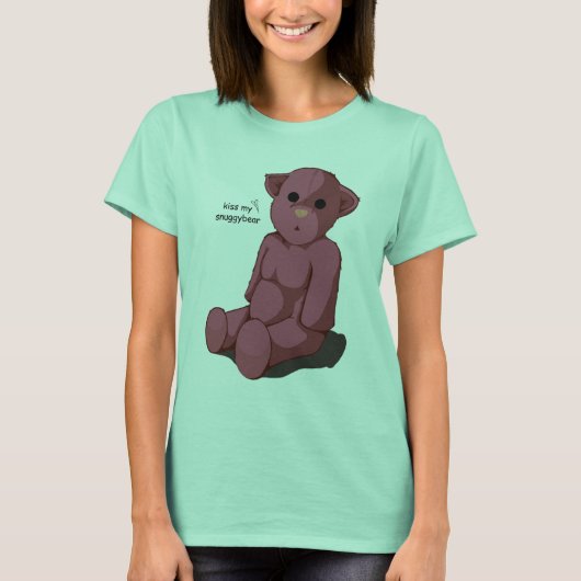 Kiss My Snuggybeer - Roze editie T-shirt (Voorkant)